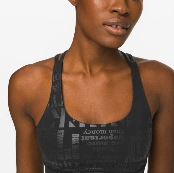 NWOT Lululemon Energy Bra *Manifiesto - Picture 2 of 7